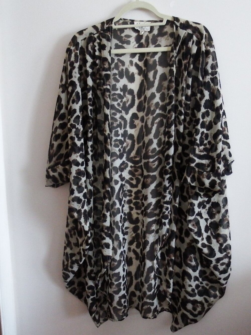 Before You Womens Animal Print Duster/Cover Up  OS